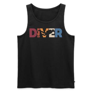 Taucher Apnoe tauchen Scuba Diving Dive Tauchmaske - Männer Premium Bio Tank Top - Schwarz - Vorne - AI Model Male 178 light (178cm)