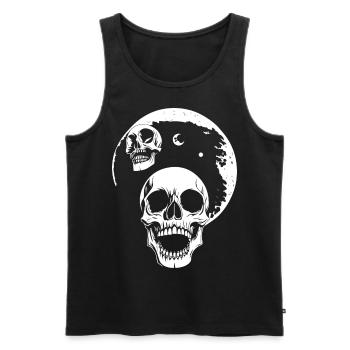 Horror Skull Skull Art Skull Gothic Heavy Metal - Men's Premium Organic Tank Top - black - Front - Michal (187cm)