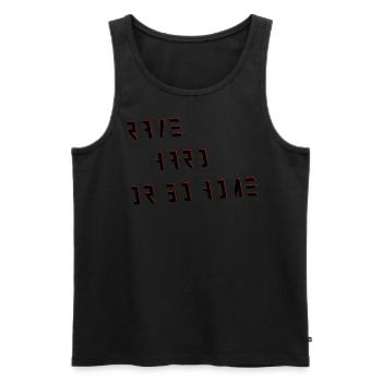 Rave! - RAVE HARD OR GO HOME! - Männer Premium Bio Tank Top - Schwarz - Vorne - Michal (187cm)