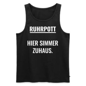 Hier simmer zuhaus - Männer Premium Bio Tank Top - Schwarz - Vorne - Michal (187cm)