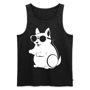 Funny Squirrel Wearing Sunglasses Squirrels - Men's Premium Organic Tank Top - black - Front - Michal (187cm)