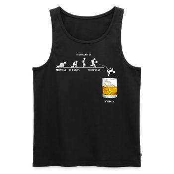 Normal week - Men's Premium Organic Tank Top - black - Front - AI Model Male 178 light (178cm)