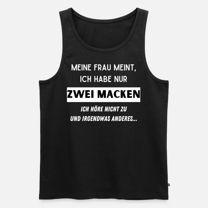 zwei Macken - Männer Premium Bio Tank Top - Schwarz
