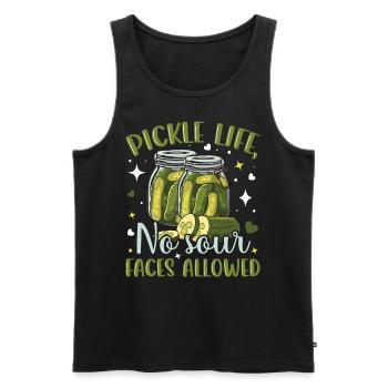 Pickle life- Gurken Geschenke- Gurken Tshirt - Männer Premium Bio Tank Top - Schwarz - Vorne - AI Model Male 178 light (178cm)