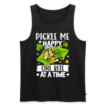 pickles- Gurken Geschenke, Gurken Tshirt - Männer Premium Bio Tank Top - Schwarz - Vorne - AI Model Male 178 light (178cm)