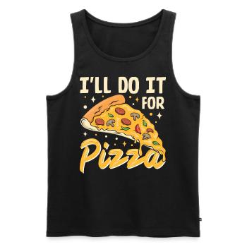 I ll Do It For Pizza- Pizza Geschenke - Männer Premium Bio Tank Top - Schwarz - Vorne - AI Model Male 178 light (178cm)
