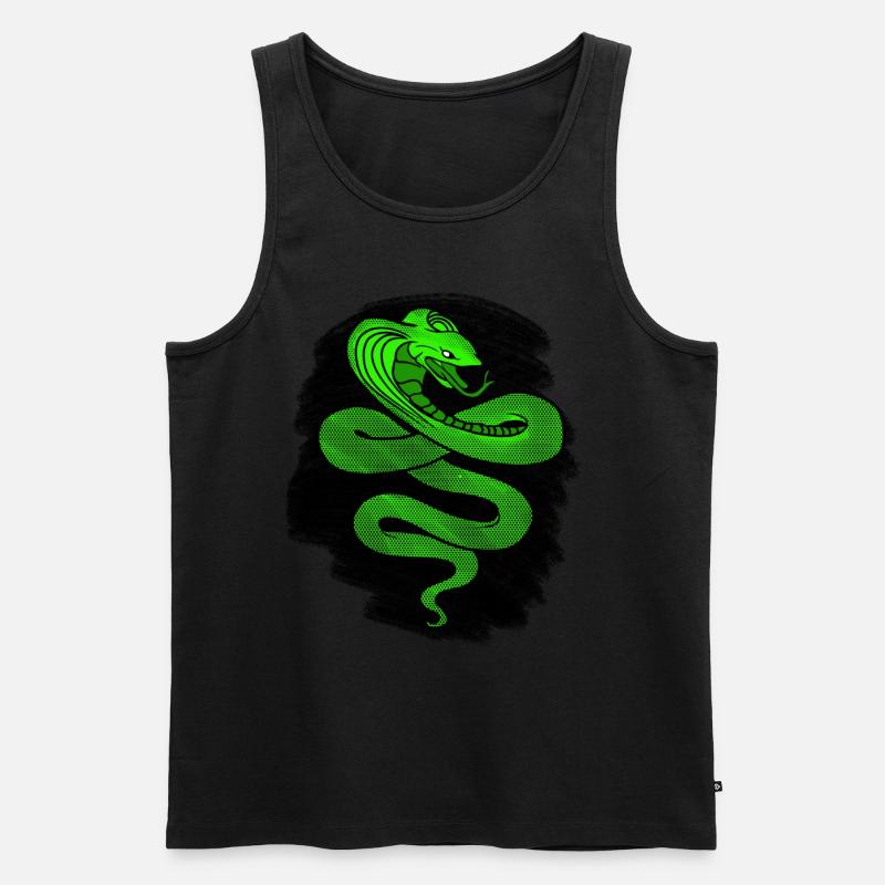 Cobra - Männer Premium Bio Tank Top - Schwarz