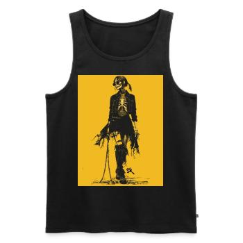 The Woman - Skull, Totenkopf, Pentagramm - Männer Premium Bio Tank Top - Schwarz - Vorne - Michal (187cm)
