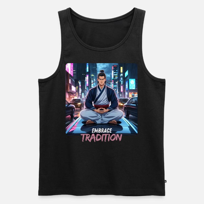 Embrace Tradition - Männer Premium Bio Tank Top - Schwarz