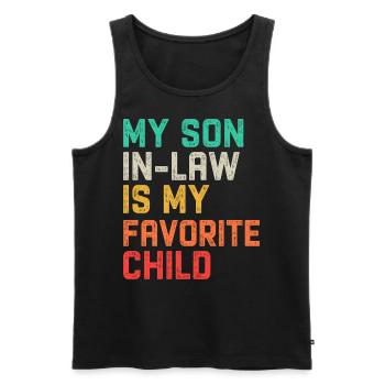 My Son In Law Is My Favorite Child Fathers Day - Männer Premium Bio Tank Top - Schwarz - Vorne - Michal (187cm)