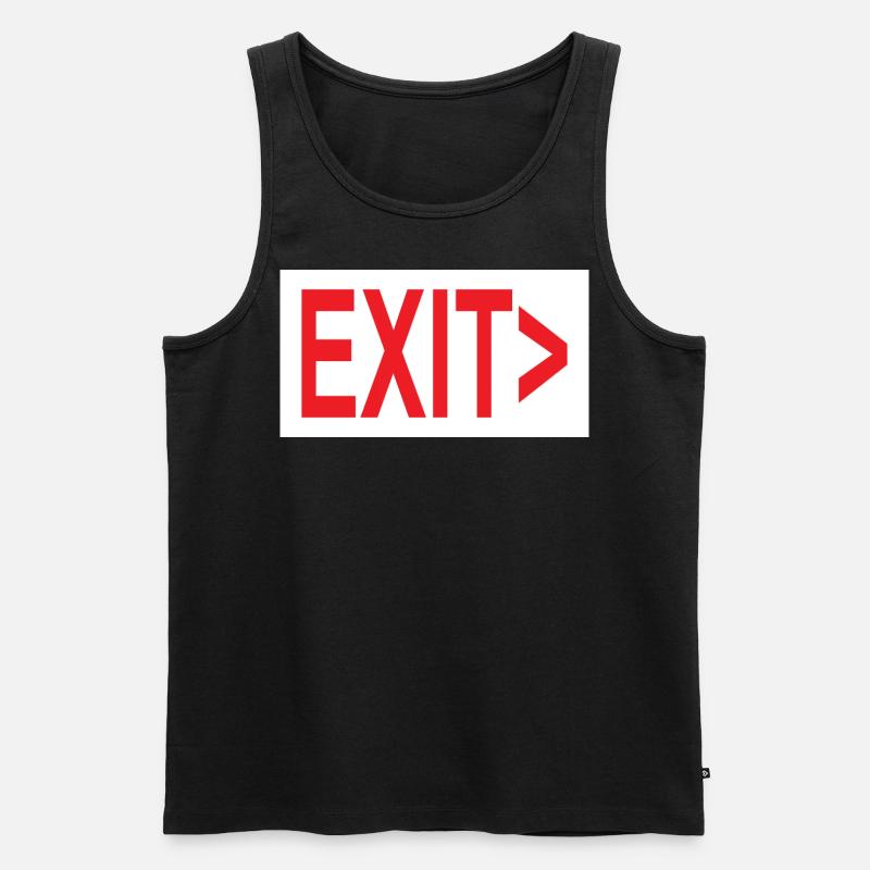 Exit / Exit / Emergency Exit - Men's Premium Organic Tank Top - black