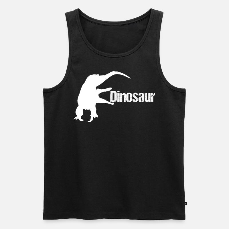 Dinosaur Echse - Dino - Männer Premium Bio Tank Top - Schwarz