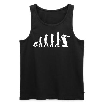 Evolution Cricket - Men's Premium Organic Tank Top - black - Front - AI Model Male 178 light (178cm)