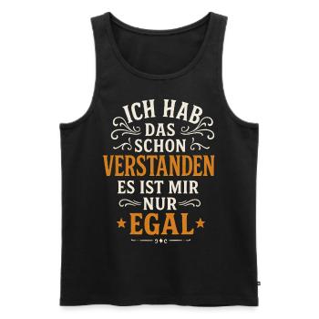 I already understood that, cheeky saying - Men's Premium Organic Tank Top - black - Front - AI Model Male 178 light (178cm)