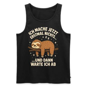 Je ne vais rien faire de drôle pour l’instant - Débardeur bio Premium Homme - noir - Devant - AI Model Male 178 light (178cm)
