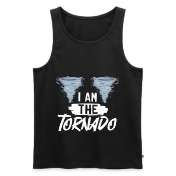 Tornado Wirbelsturm Meteorologe Hurrikan - Männer Premium Bio Tank Top - Schwarz - Vorne - AI Model Male 178 light (178cm)