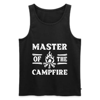 Feu de camp Grill Stories Camping Camping - Débardeur bio Premium Homme - noir - Devant - Michal (187cm)