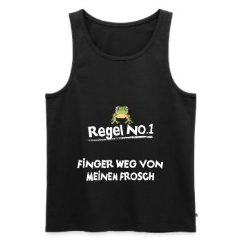 Frösche Frosch - Männer Premium Bio Tank Top - Schwarz - Vorne - Michal (187cm)