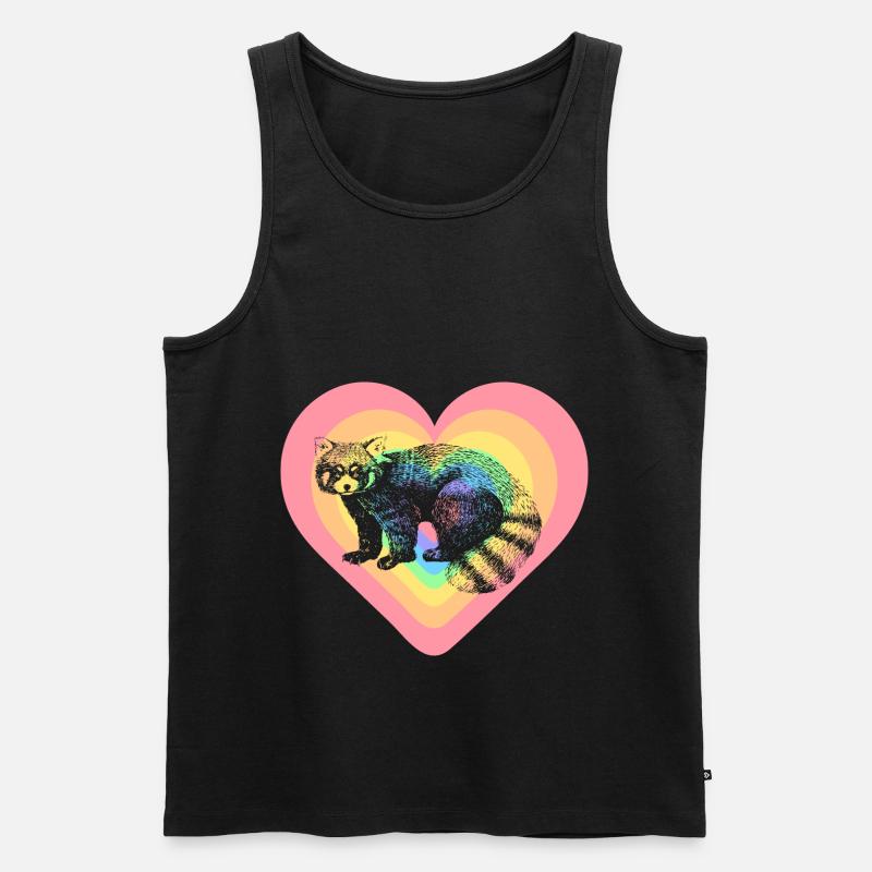 Roter Panda - Männer Premium Bio Tank Top - Schwarz