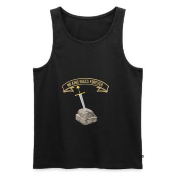 Kein König Regiert Für Immer - Coole Spruch Mythos - Männer Premium Bio Tank Top - Schwarz - Vorne - AI Model Male 178 light (178cm)