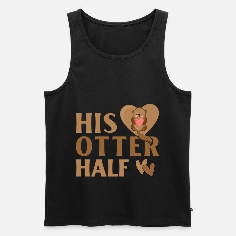 His Otter Half - Männer Premium Bio Tank Top - Schwarz