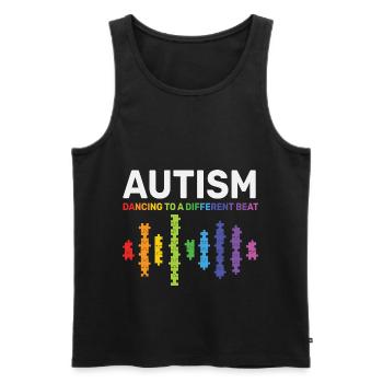 Autism - Débardeur bio Premium Homme - noir - Devant - Michal (187cm)