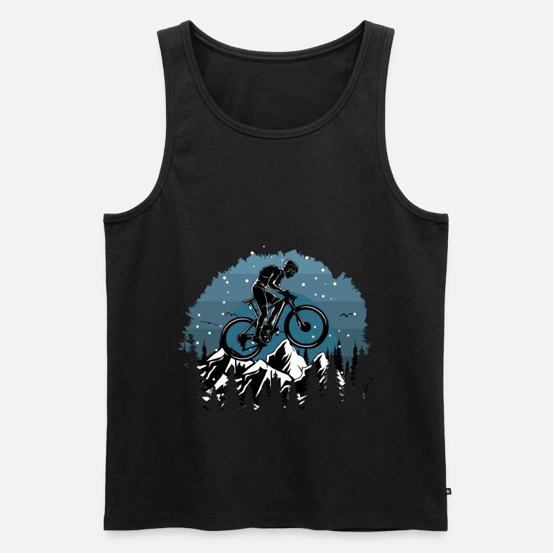 Fahrrad MTB - Männer Premium Bio Tank Top - Schwarz
