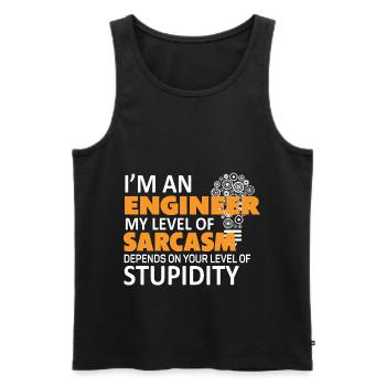 Engineer saying - Men's Premium Organic Tank Top - black - Front - Michal (187cm)