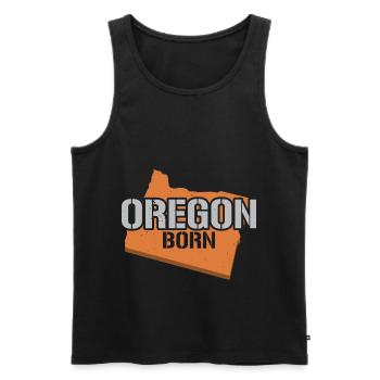 Oregon Geboren USA Staat Amerika Reisen Oregonian - Männer Premium Bio Tank Top - Schwarz - Vorne - Michal (187cm)