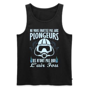 humour plongeur 2 - Débardeur bio Premium Homme - noir - Devant - Michal (187cm)