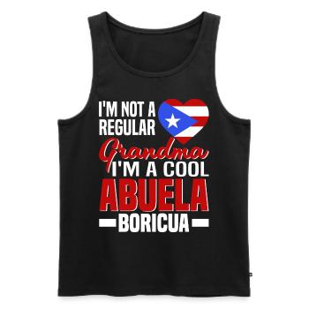 Puerto Rico Flagge | Puerto Ricaner Geschenkideen - Männer Premium Bio Tank Top - Schwarz - Vorne - Michal (187cm)