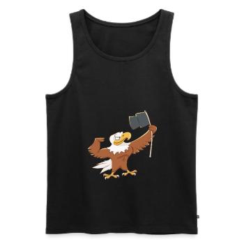 Eagle Flag Fantasy Drawing Bird COMIC - Men's Premium Organic Tank Top - black - Front - AI Model Male 178 light (178cm)