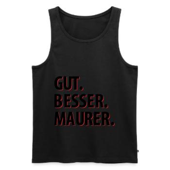 Gut Besser Maurer - Männer Premium Bio Tank Top - Schwarz - Vorne - Michal (187cm)