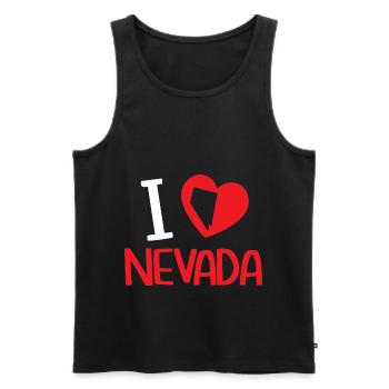 Ich liebe Nevada USA Staat Amerika Reisen Nevadan - Männer Premium Bio Tank Top - Schwarz - Vorne - Michal (187cm)