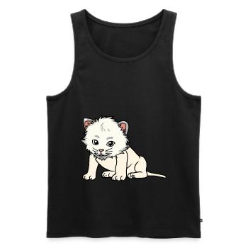 Animaux chats Chats Animaux Bébé Enfant - Débardeur bio Premium Homme - noir - Devant - Michal (187cm)