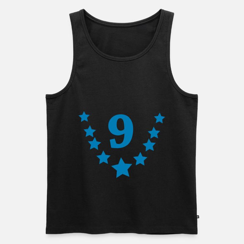 9 years - Men's Premium Organic Tank Top - black
