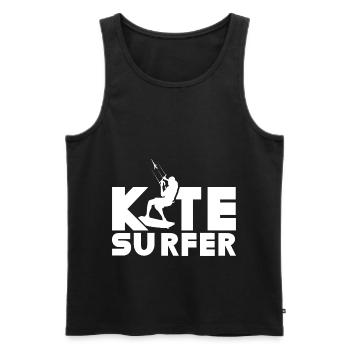 Kitesurfer Kitesurfen Kitesurf Kitesurfing Kite - Männer Premium Bio Tank Top - Schwarz - Vorne - AI Model Male 178 light (178cm)
