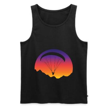 Gleitschirm Fliegen Paraglider Pilot Paragliding - Männer Premium Bio Tank Top - Schwarz - Vorne - Michal (187cm)