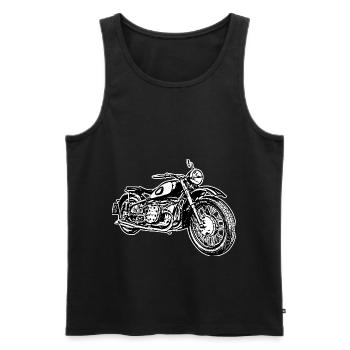 Mofa moped team Ural Ostalgie GDR mofa DDR mope - Men's Premium Organic Tank Top - black - Front - AI Model Male 178 light (178cm)