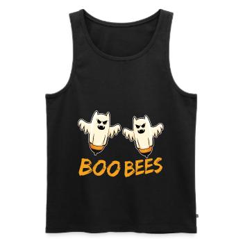 BooBee's Ghost Bees Ghost Halloween Gift - Men's Premium Organic Tank Top - black - Front - AI Model Male 178 light (178cm)