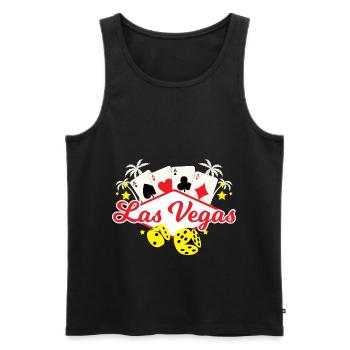 Las Vegas Würfeln Palmen - Männer Premium Bio Tank Top - Schwarz - Vorne - Michal (187cm)