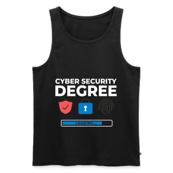 Cyber Security Information Computer Sicherheit - Männer Premium Bio Tank Top - Schwarz - Vorne - AI Model Male 178 light (178cm)