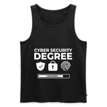 Cyber Security Information Computer Sicherheit - Männer Premium Bio Tank Top - Schwarz - Vorne - AI Model Male 178 light (178cm)