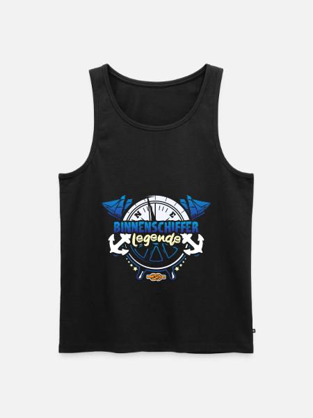 Binnenschiffer Legende - Männer Premium Bio Tank Top - Schwarz