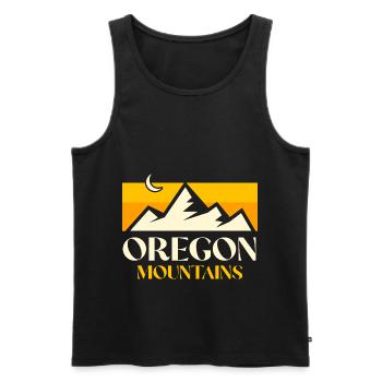 Oregon Mountain USA Staat Amerika Reisen Oregonian - Männer Premium Bio Tank Top - Schwarz - Vorne - Michal (187cm)