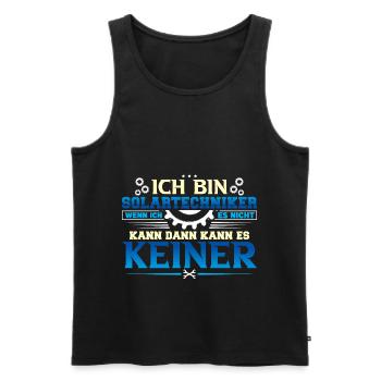 Solartechniker wenn ich es nicht kann - Männer Premium Bio Tank Top - Schwarz - Vorne - Michal (187cm)