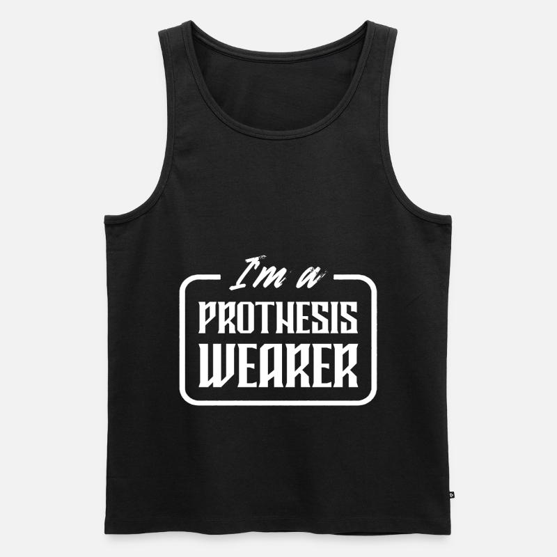 Prothesenträger Prothese Bionik Prothesen - Männer Premium Bio Tank Top - Schwarz