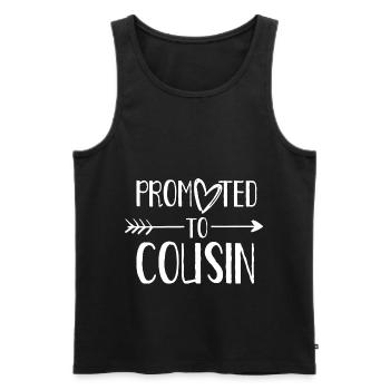 To Cousin Promoted Cousin Vetter - Men's Premium Organic Tank Top - black - Front - AI Model Male 178 light (178cm)