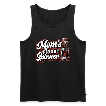 Mom's Fidget Spinner Damen, Weinliebhaber. - Männer Premium Bio Tank Top - Schwarz - Vorne - Michal (187cm)