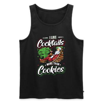 Christmas In Juli, Party, Surfen, Santa Hawaiian - Männer Premium Bio Tank Top - Schwarz - Vorne - Michal (187cm)